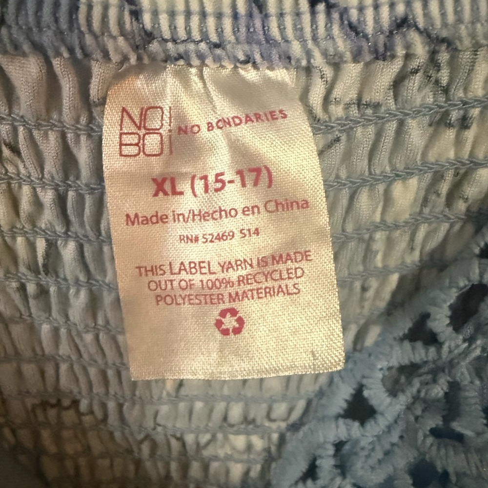 No Boundaries Gray/Blue  Floral Dress-EUC - Picture 4 of 4